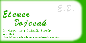 elemer dojcsak business card